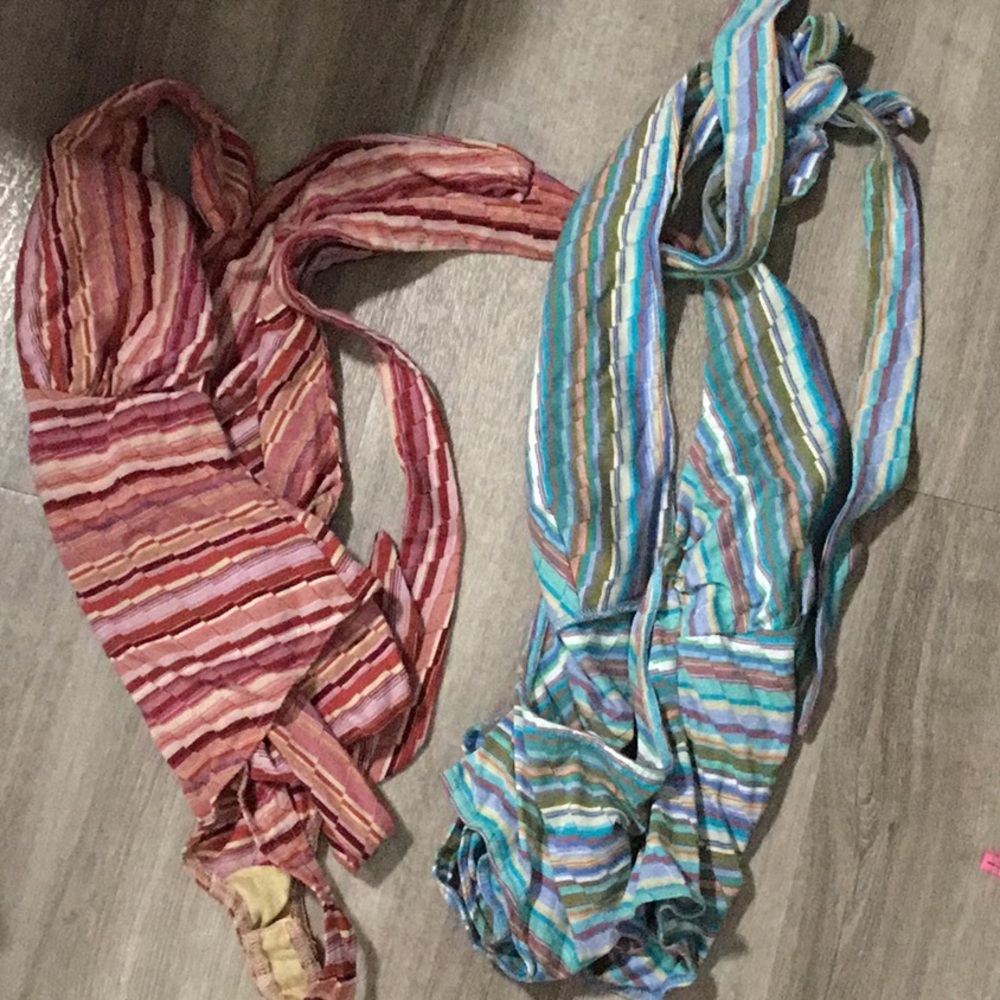 2 INTIMATELY FREE PEOPLE HALTER TOP BODYSUITS